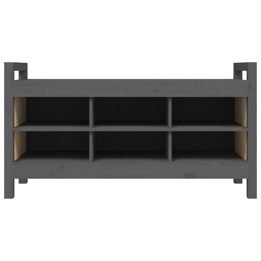 VidaXL Halbankje 110x40x60 cm massief grenenhout grijs