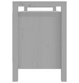 VidaXL Halbankje 110x40x60 cm massief grenenhout grijs