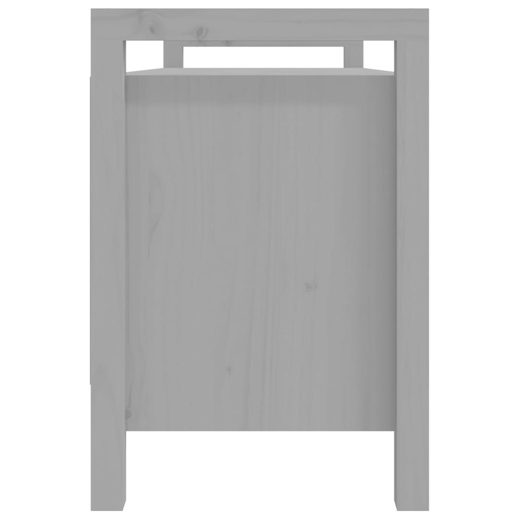 VidaXL Halbankje 110x40x60 cm massief grenenhout grijs