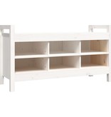 VidaXL Halbankje 110x40x60 cm massief grenenhout wit