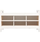 VidaXL Halbankje 110x40x60 cm massief grenenhout wit