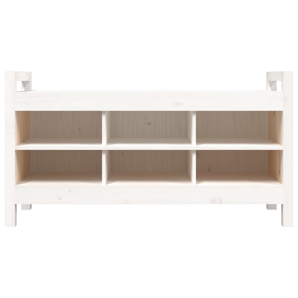 VidaXL Halbankje 110x40x60 cm massief grenenhout wit