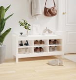 VidaXL Halbankje 110x40x60 cm massief grenenhout wit
