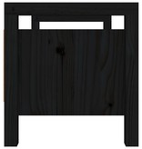 vidaXL Halbankje 80x40x43 cm massief grenenhout zwart