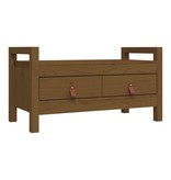 VidaXL Halbankje 80x40x43 cm massief grenenhout honingbruin