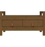 VidaXL Halbankje 80x40x43 cm massief grenenhout honingbruin