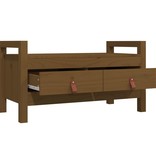 VidaXL Halbankje 80x40x43 cm massief grenenhout honingbruin