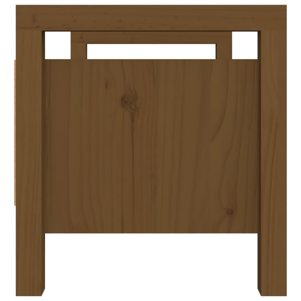 VidaXL Halbankje 80x40x43 cm massief grenenhout honingbruin