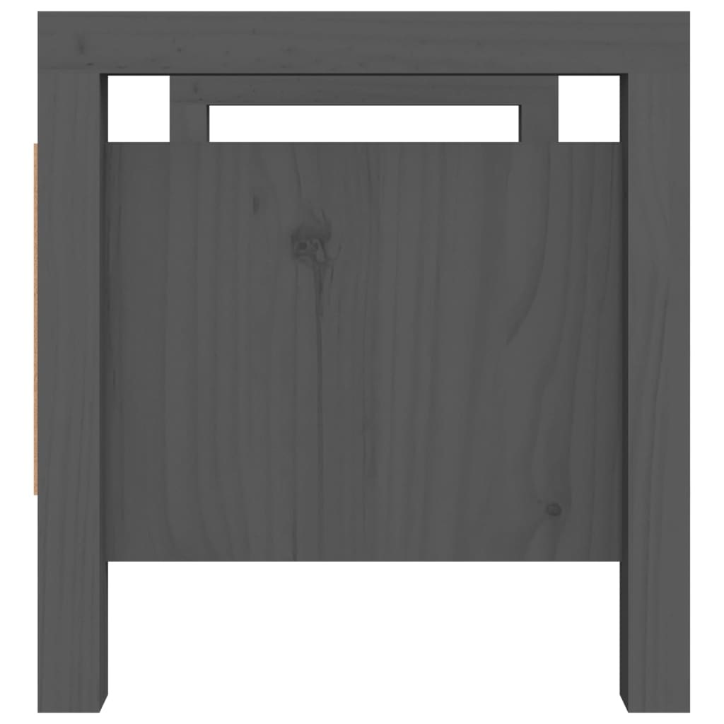 VidaXL Halbankje 80x40x43 cm massief grenenhout grijs