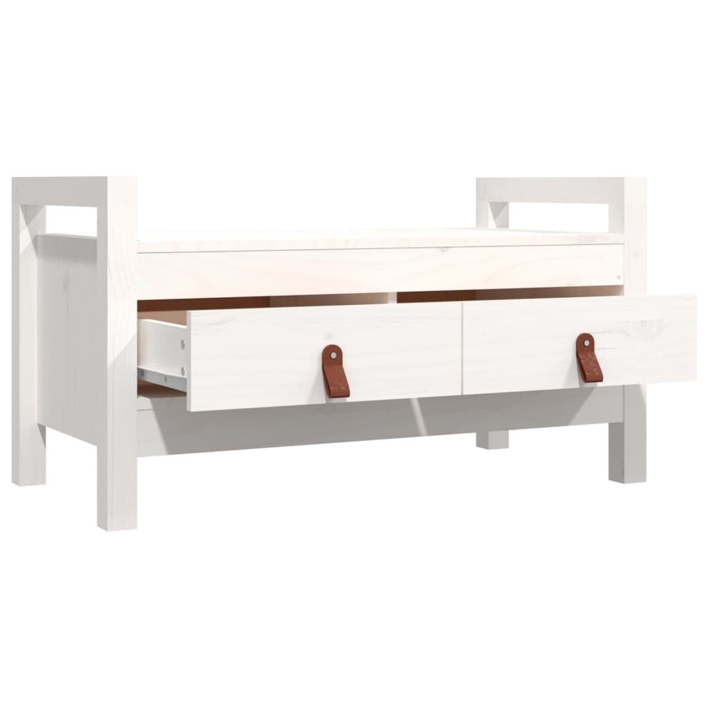 VidaXL Halbankje 80x40x43 cm massief grenenhout wit