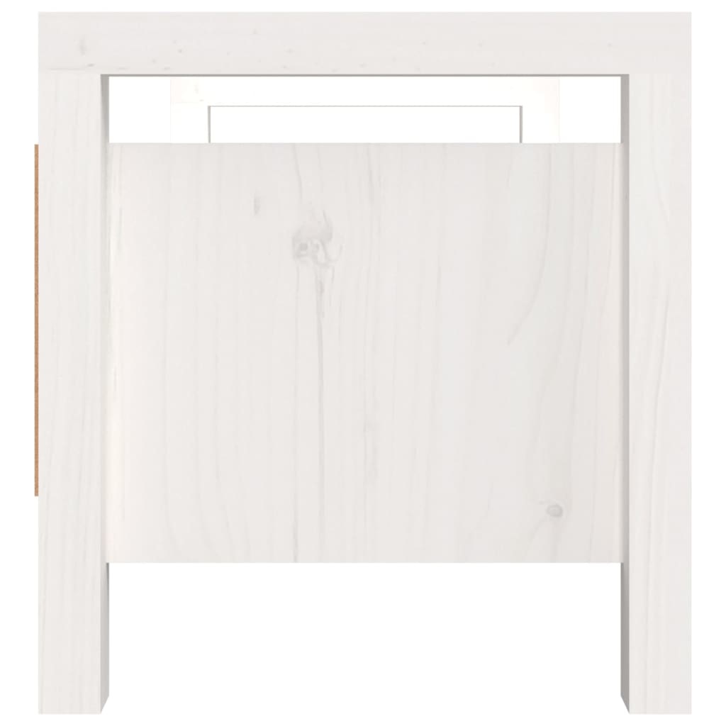 VidaXL Halbankje 80x40x43 cm massief grenenhout wit