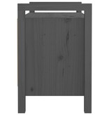 VidaXL Halbankje 80x40x60 cm massief grenenhout grijs