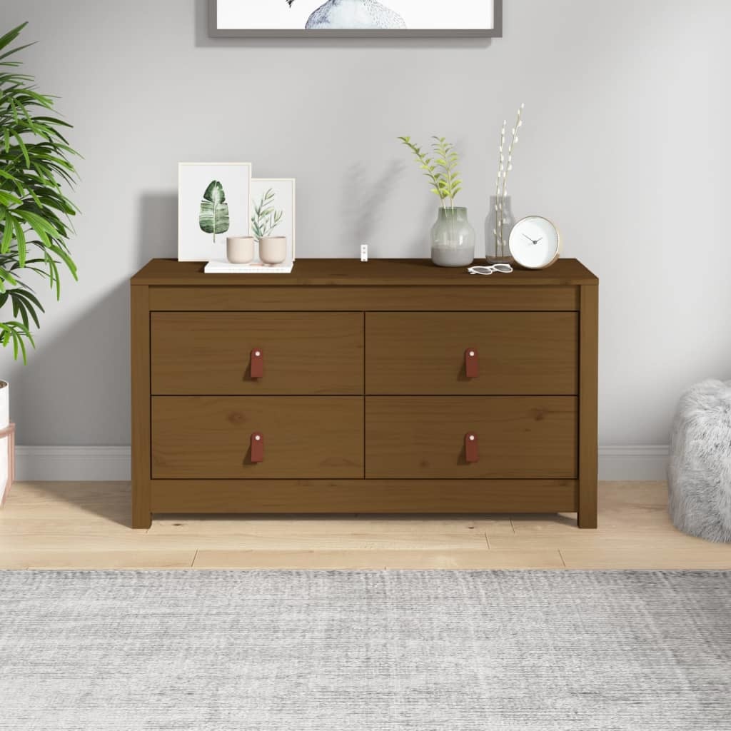 VidaXL Dressoir 100x40x54 cm massief grenenhout honingbruin