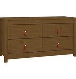 vidaXL Dressoir 100x40x54 cm massief grenenhout honingbruin