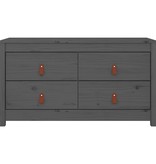 vidaXL Dressoir 100x40x54 cm massief grenenhout grijs