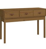 VidaXL Wandtafel 114x40x75 cm massief grenenhout honingbruin