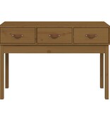 VidaXL Wandtafel 114x40x75 cm massief grenenhout honingbruin