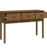 VidaXL Wandtafel 114x40x75 cm massief grenenhout honingbruin