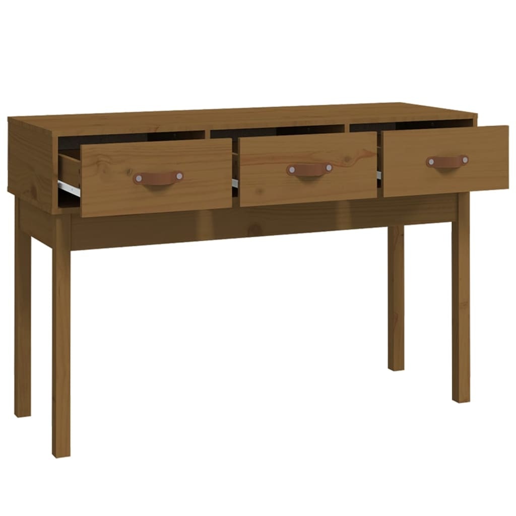 VidaXL Wandtafel 114x40x75 cm massief grenenhout honingbruin