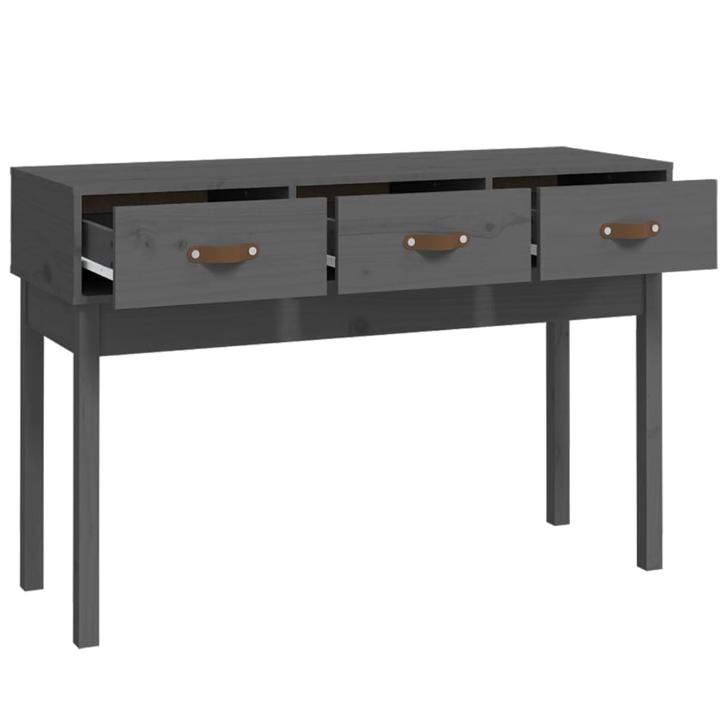 VidaXL Wandtafel 114x40x75 cm massief grenenhout grijs