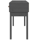 VidaXL Wandtafel 114x40x75 cm massief grenenhout grijs