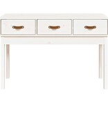 VidaXL Wandtafel 114x40x75 cm massief grenenhout wit