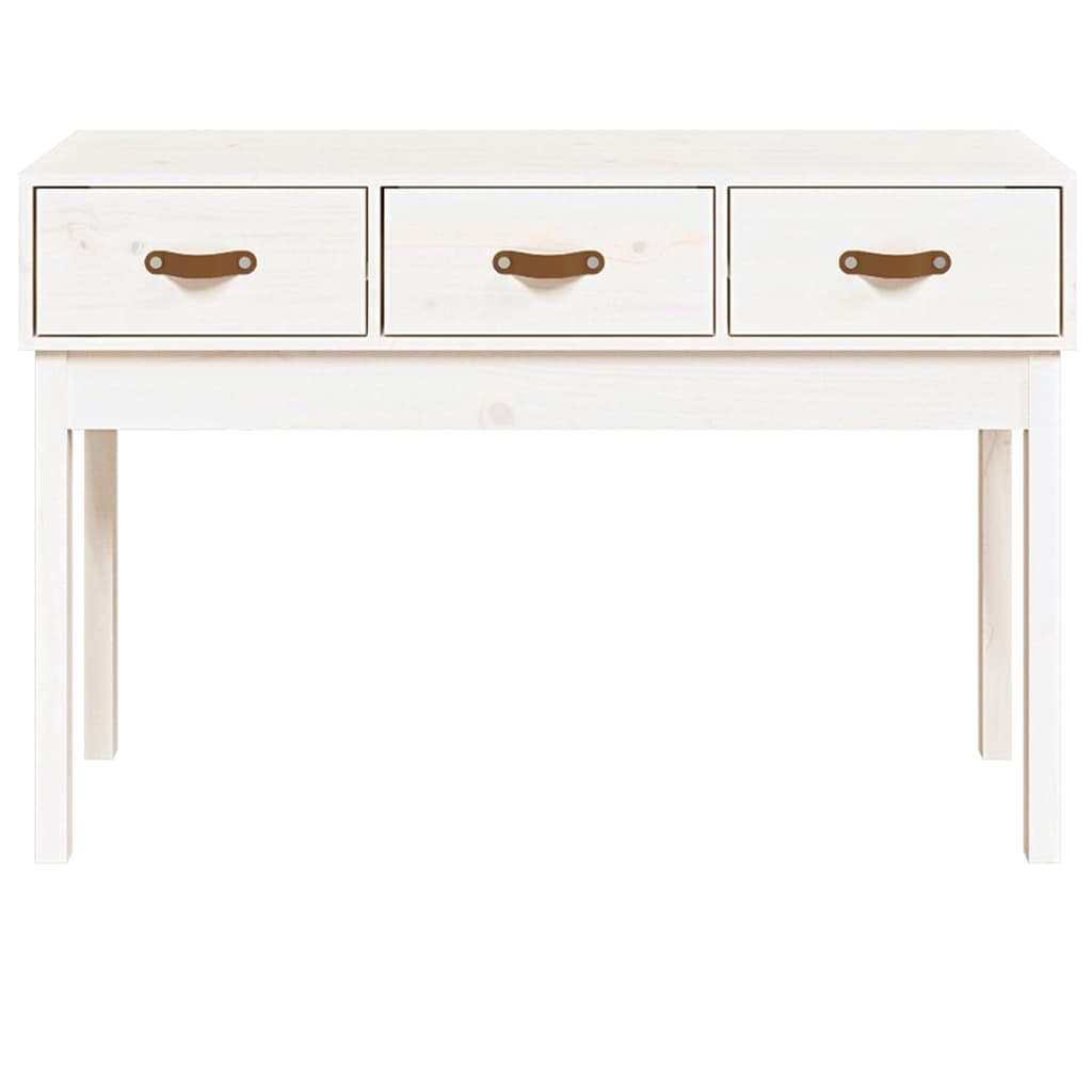 VidaXL Wandtafel 114x40x75 cm massief grenenhout wit
