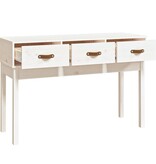 VidaXL Wandtafel 114x40x75 cm massief grenenhout wit