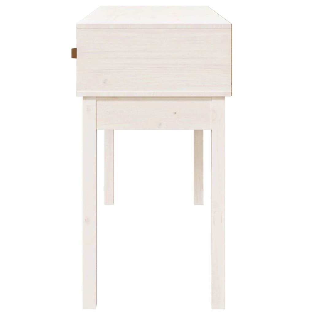 VidaXL Wandtafel 114x40x75 cm massief grenenhout wit