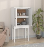 VidaXL Hoge kast 60x40x120 cm massief grenenhout wit