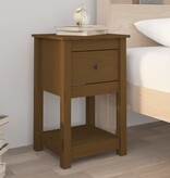 VidaXL Nachtkastje 40x35x61,5 cm massief grenenhout honingbruin