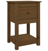 VidaXL Nachtkastje 40x35x61,5 cm massief grenenhout honingbruin