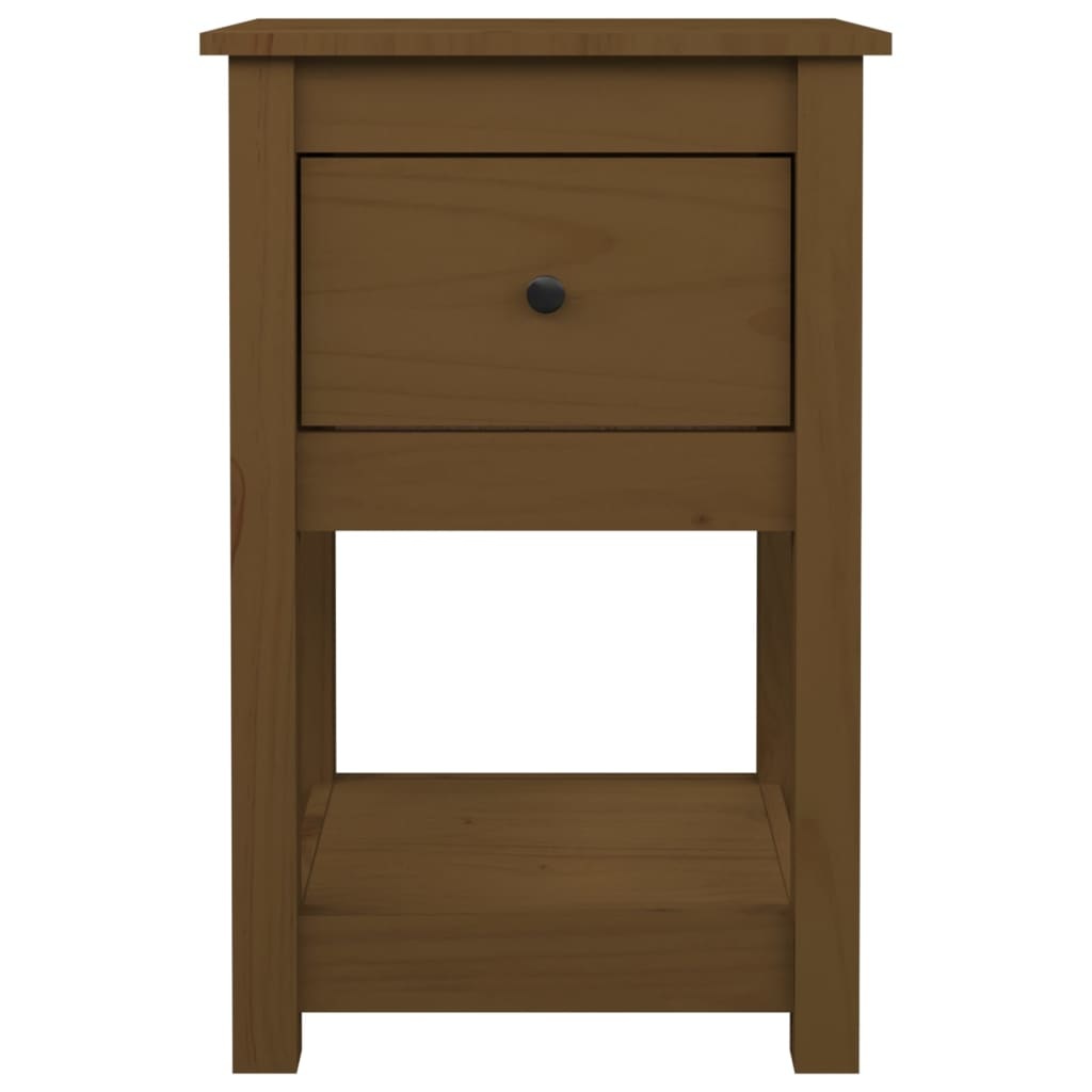 VidaXL Nachtkastje 40x35x61,5 cm massief grenenhout honingbruin