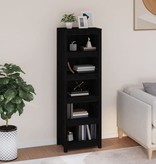 VidaXL Boekenkast 50x35x154 cm massief grenenhout zwart