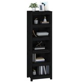 VidaXL Boekenkast 50x35x154 cm massief grenenhout zwart