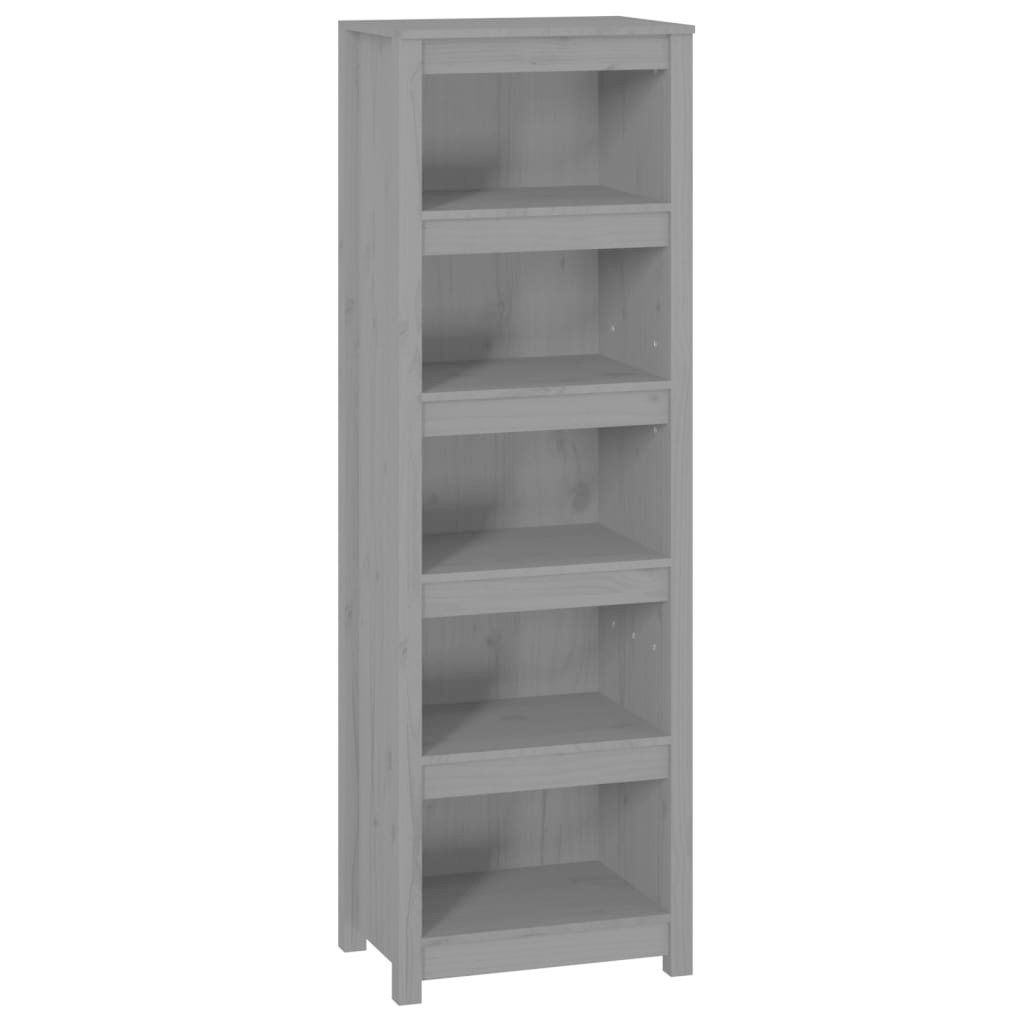VidaXL Boekenkast 50x35x154 cm massief grenenhout grijs
