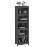 VidaXL Boekenkast 50x35x154 cm massief grenenhout grijs