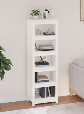 VidaXL Boekenkast 50x35x154 cm massief grenenhout wit