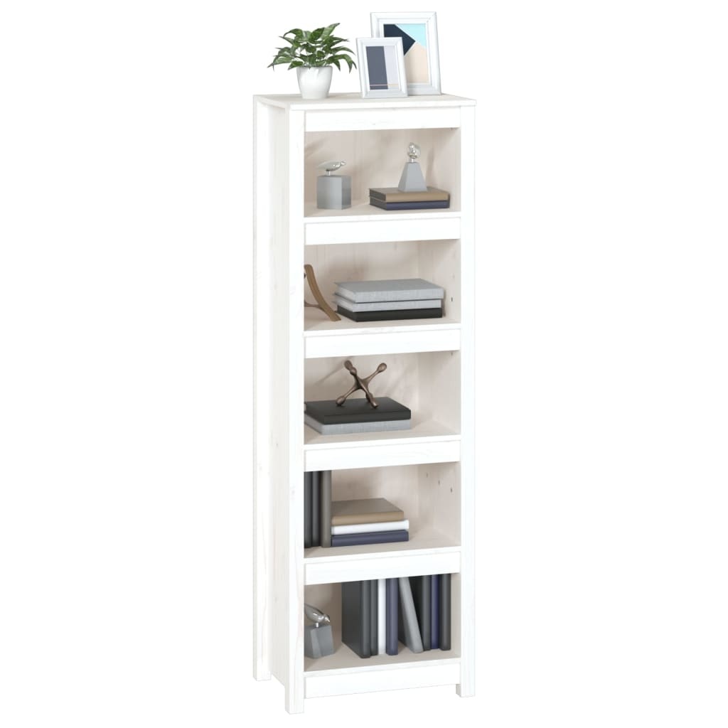 VidaXL Boekenkast 50x35x154 cm massief grenenhout wit
