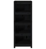 VidaXL Boekenkast 50x35x125,5 cm massief grenenhout zwart