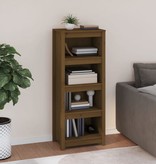 VidaXL Boekenkast 50x35x125,5 cm massief grenenhout honingbruin