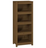VidaXL Boekenkast 50x35x125,5 cm massief grenenhout honingbruin