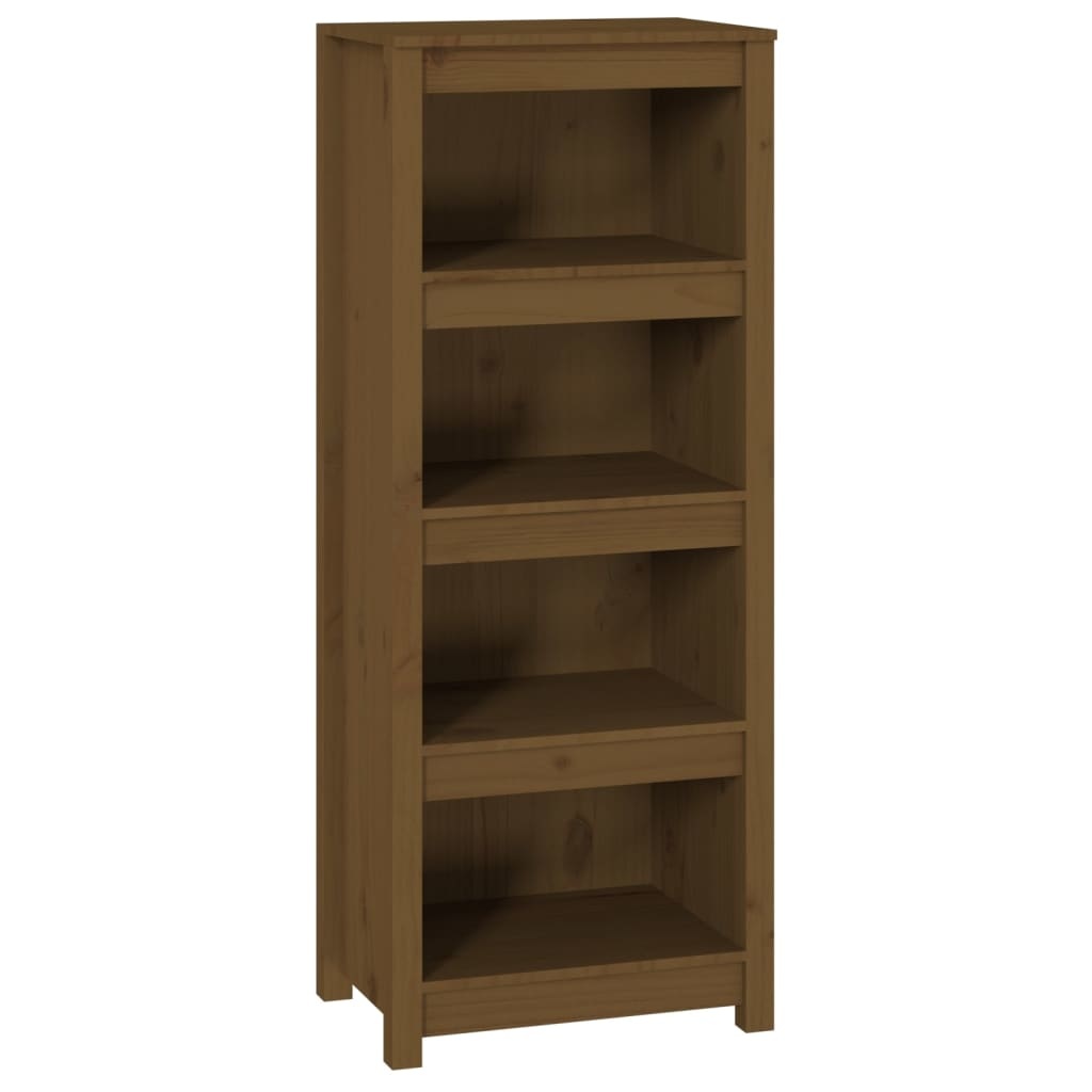 VidaXL Boekenkast 50x35x125,5 cm massief grenenhout honingbruin