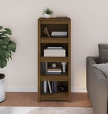 VidaXL Boekenkast 50x35x125,5 cm massief grenenhout honingbruin