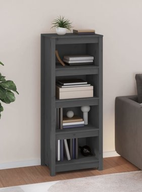 VidaXL Boekenkast 50x35x125,5 cm massief grenenhout grijs