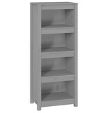 VidaXL Boekenkast 50x35x125,5 cm massief grenenhout grijs