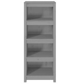 VidaXL Boekenkast 50x35x125,5 cm massief grenenhout grijs