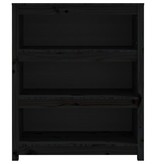 VidaXL Boekenkast 80x35x97 cm massief grenenhout zwart