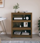 VidaXL Boekenkast 80x35x97 cm massief grenenhout honingbruin
