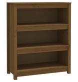 VidaXL Boekenkast 80x35x97 cm massief grenenhout honingbruin